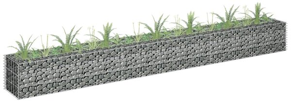 Gabionový vyvýšený záhon pozinkovaná ocel 270 x 30 x 30 cm