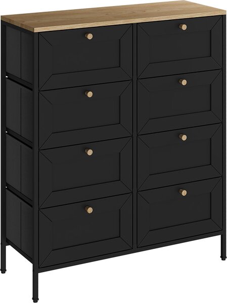 Komoda Vicco Belaro Černá 80 x 95 cm s 8 zásuvkami, Model 51899