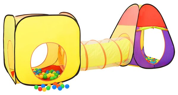 Dětský stan na hraní s 250 míčky vícebarevný 255 x 80 x 100 cm