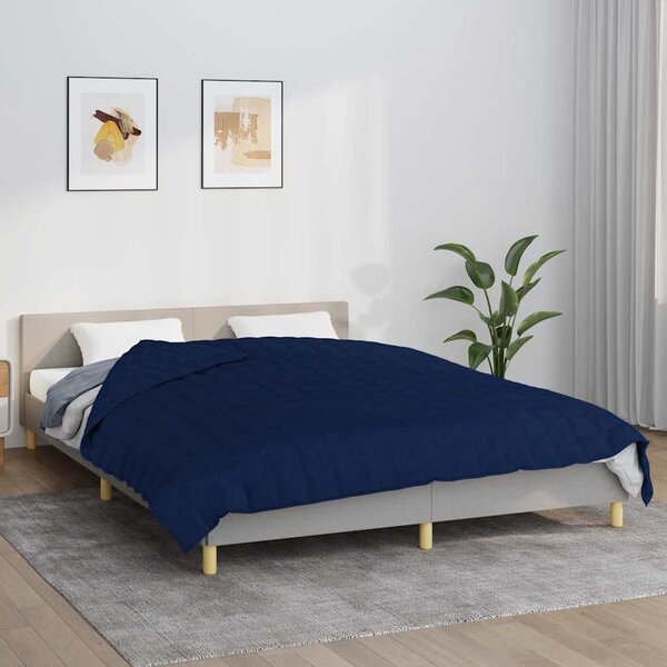 Zátěžová deka modrá 200 x 225 cm 9 kg textil
