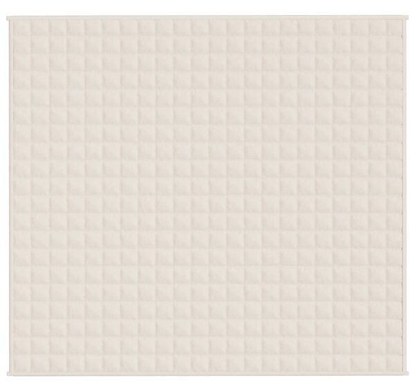 Zátěžová deka světle krémová 200 x 230 cm 9 kg textil