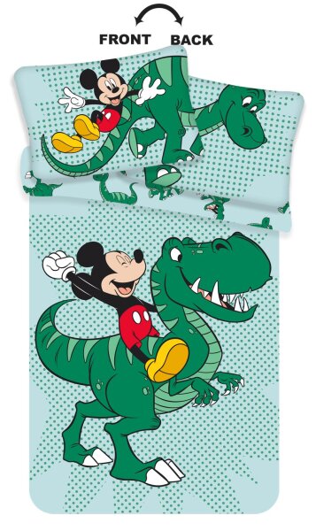 Jerry Fabrics Povlečení do postýlky Mickey Dino baby 100x135, 40x60 cm
