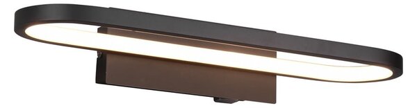 Matně černé LED nástěnné svítidlo (délka 40 cm) Gianni – Trio