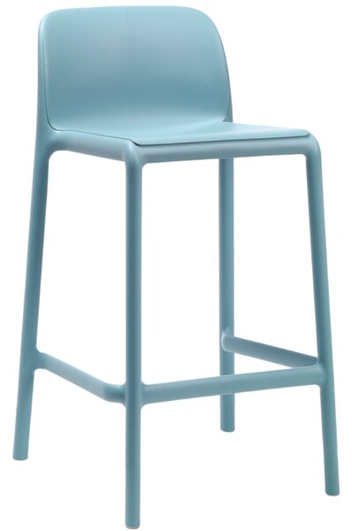Nardi Světle modrá plastová barová židle Faro Mini 65 cm
