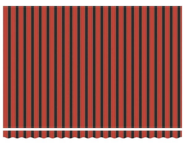 Zatahovací markýza oranžová a hnědá 4,5 x 3 m textil a hliník