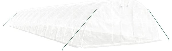Skleník s ocelovým rámem bílý 100 m² 20 x 5 x 2,3 m