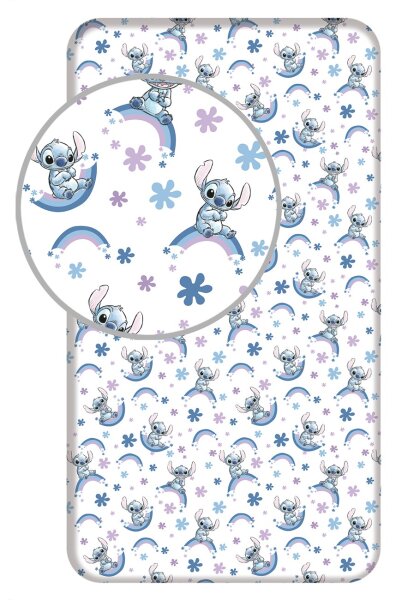 Jerry Fabrics Prostěradlo Lilo and Stitch Rainbow 90x200x25 cm