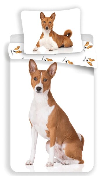 Jerry Fabrics Povlečení fototisk Basenji 140x200, 70x90 cm