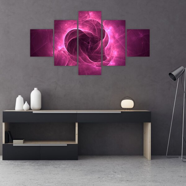 Obraz moderní růžové abstrakce (125x70 cm)