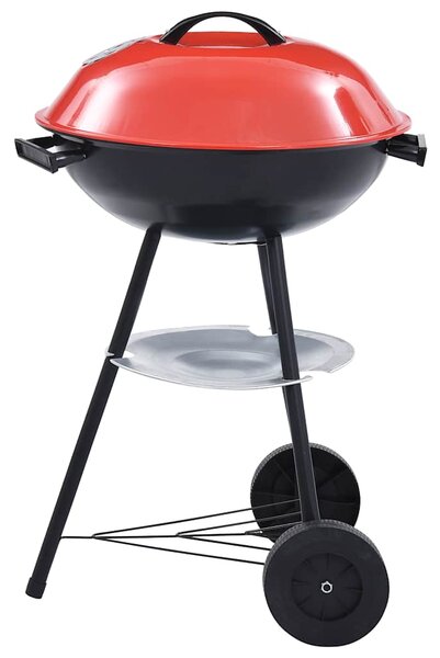 Přenosný zahradní gril XXL kotlový s kolečky 44 cm