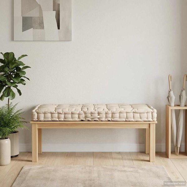 Poduška na nábytek z palet bavlna 120 x 80 x 10 cm béžová