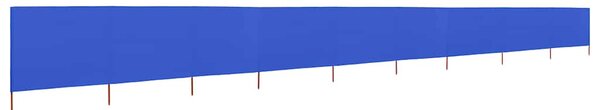 9dílná zástěna proti větru textil 1200 x 120 cm azurově modrá