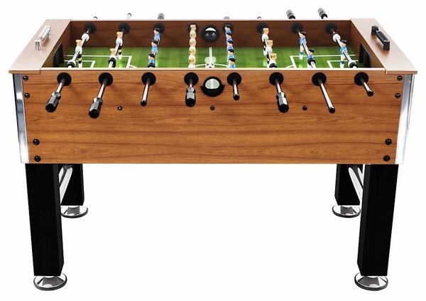 Stolní fotbal ocel 60 kg 140x74,5x87,5 cm světle hnědý a černý