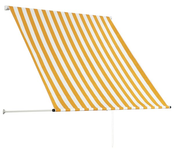 Zatahovací markýza 100 x 150 cm žluto-bílá
