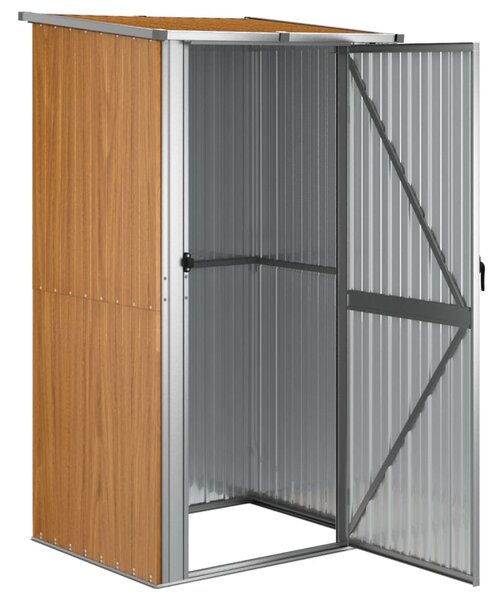 Zahradní domek hnědý 118,5 x 97 x 209,5 cm pozinkovaná ocel