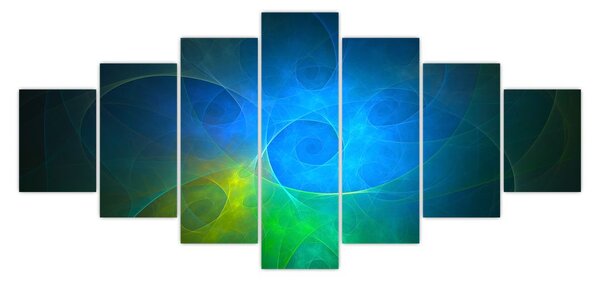 Obraz modré abstrakce (210x100 cm)