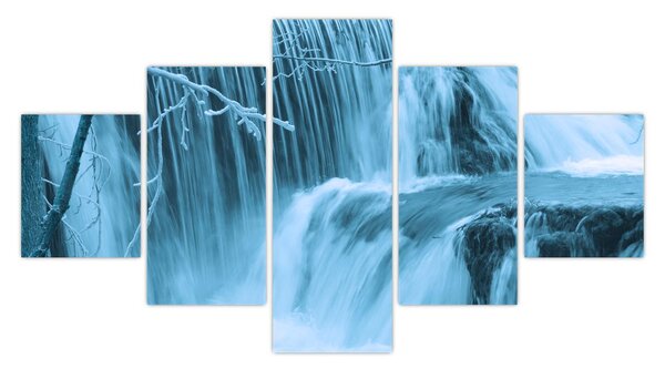 Obraz - ledové vodopády (125x70 cm)