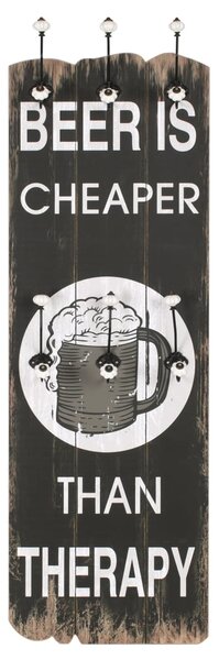 Nástěnný věšák na kabáty s 6 háčky 120 x 40 cm