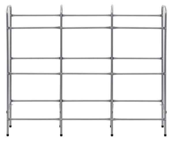 Skladový regál na 9 přepravek stříbrný 145 x 33 x 116 cm ocel