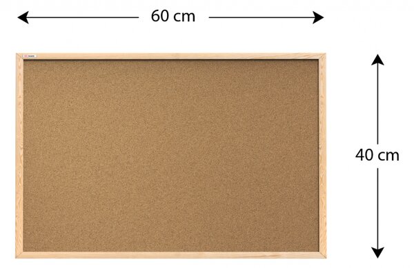 ALLboards NATURAL TK64D korková nástěnka 60 x 40 cm