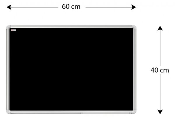 Allboards ,Černá magnetická tabule v hliníkovém rámu ,BKB64EX