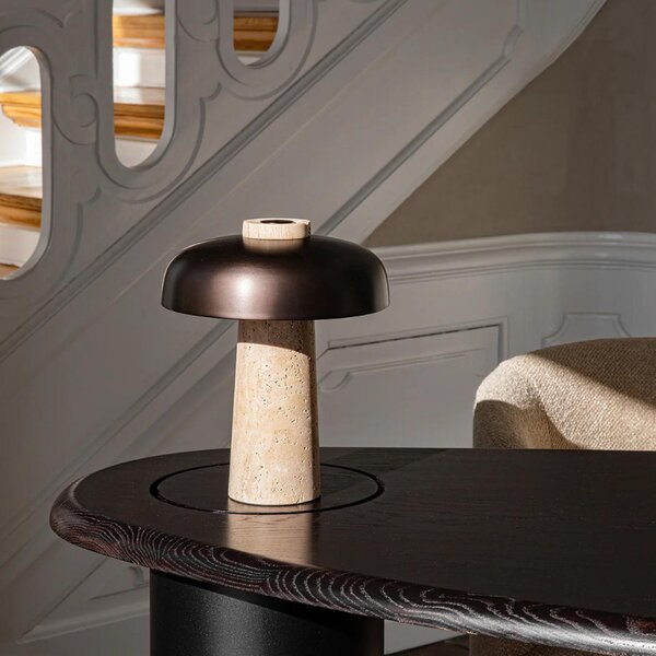 Audo CPH Béžová kamenná stolní lampa AUDO REVERSE