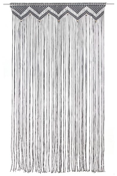 Macramé závěs antracitový 140 x 240 cm bavlna