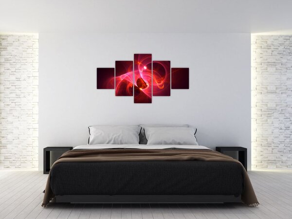 Moderní obraz růžové abstrakce (125x70 cm)