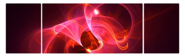 Moderní obraz růžové abstrakce (170x50 cm)