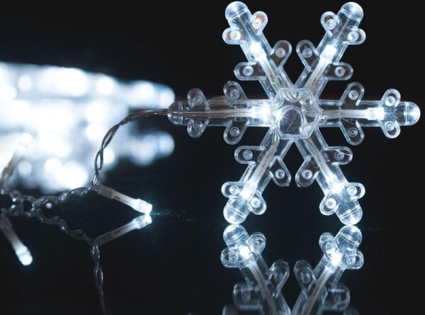 LED Vánoční venkovní závěs 224xLED 3,5x0,75 m IP44 studená bílá