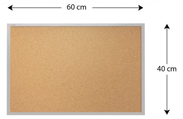 Allboards korková nástěnka 60x40cm-šedý rám,TK64GREY