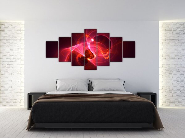 Moderní obraz růžové abstrakce (210x100 cm)
