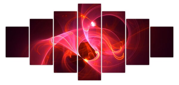 Moderní obraz růžové abstrakce (210x100 cm)