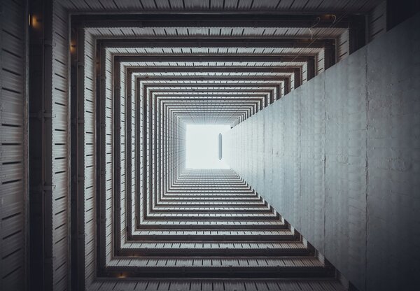 Fototapeta - Pohled zevnitř budovy (245x170 cm)