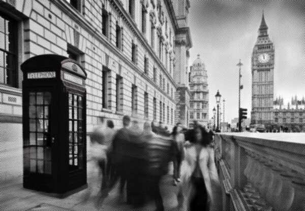 Fototapeta - Halftone city (245x170 cm)