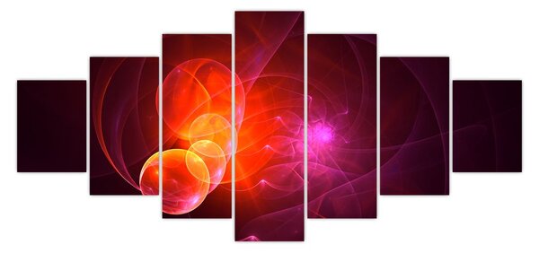 Moderní obraz růžové abstrakce (210x100 cm)