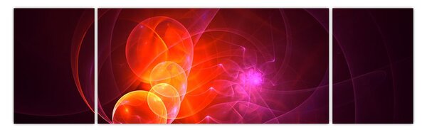 Moderní obraz růžové abstrakce (170x50 cm)