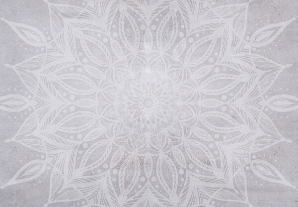 Fototapeta - Mandala na betonové zdi (245x170 cm)