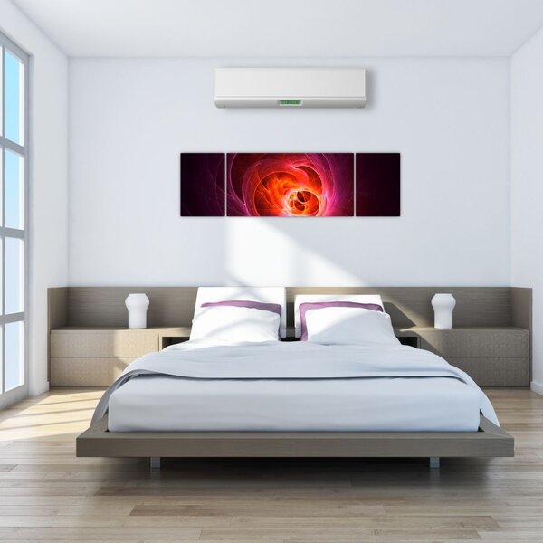 Moderní obraz růžové abstrakce (170x50 cm)