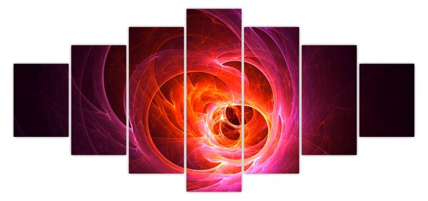Moderní obraz růžové abstrakce (210x100 cm)