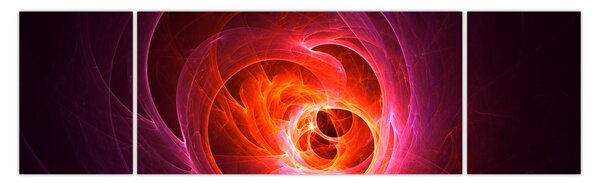 Moderní obraz růžové abstrakce (170x50 cm)