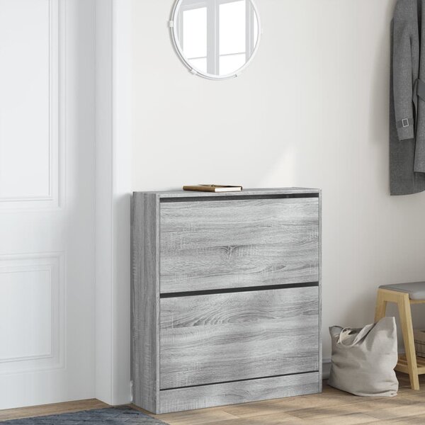 Botník šedý sonoma 80 x 21 x 87,5 cm kompozitní dřevo