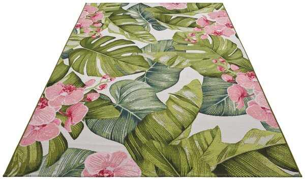 Hanse Home, Kusový koberec Flair 105615 Tropical Multicolored – na ven i na doma, 120x180, vícebarevná, chodba / předsíň
