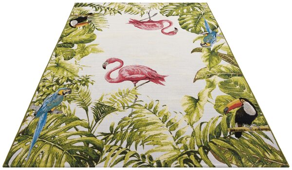 Hanse Home, Kusový koberec Flair 105616 Tropical Birds Multicolored – na ven i na doma, 200x285, vícebarevná, chodba / předsíň