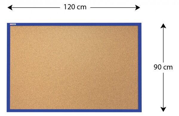 Allboards ,Korková nástěnka v barevném dřevěném rámu 120x90 cm – Granátově modrá,TK129DB