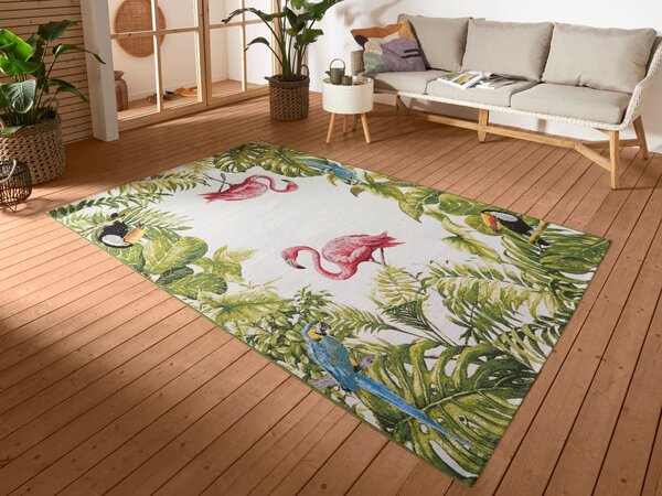 Hanse Home, Kusový koberec Flair 105616 Tropical Birds Multicolored – na ven i na doma, 200x285, vícebarevná, chodba / předsíň