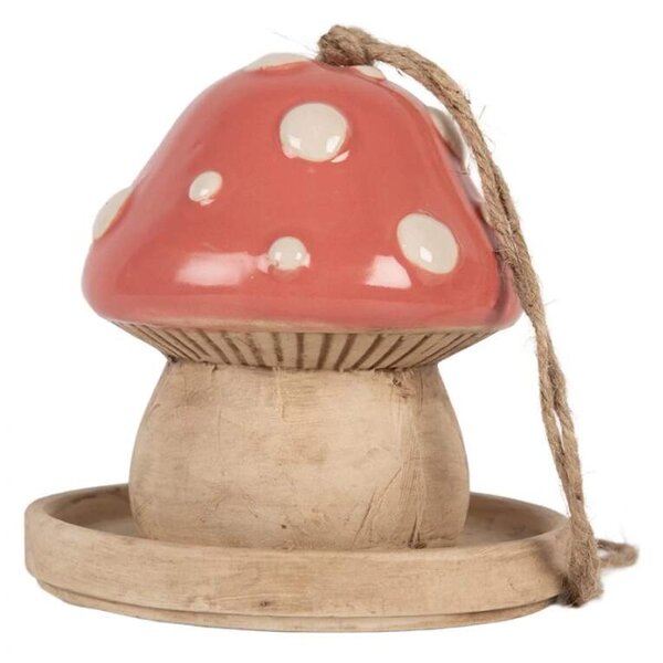 Keramická ptačí budka "Muchomůrka" - 13 cm