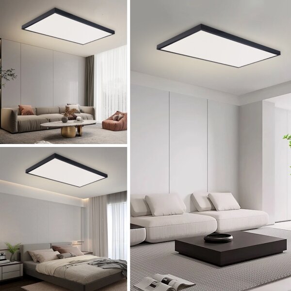 Brilagi -LED Koupelnové stropní svítidlo FRAME LED/96W/230V 120x60 cm IP44 černá