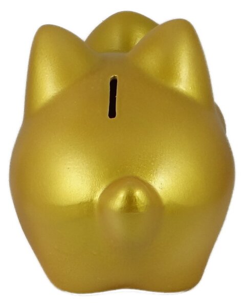 Zlaté prasátko – keramická pokladnička 23 cm (Keramická pokladnička zlaté prasátko, symbol štěstí a hojnosti)