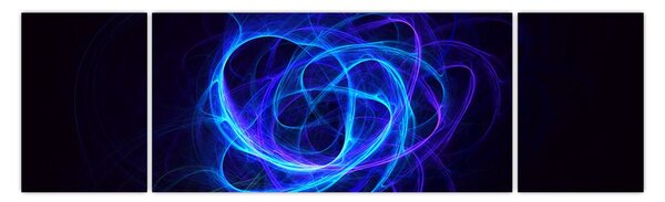 Obraz modrého abstraktního klubíčka (170x50 cm)